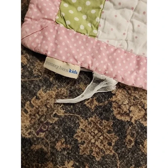 Pottery Barn Kids Butterfly Quilt 90 x 84 Polka Dot Set Queen/Full Pillow Sham